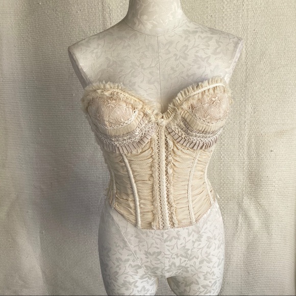 Elie Tahari Silk Corset Strapless Top, Tag L Fit S - Picture 3 of 8
